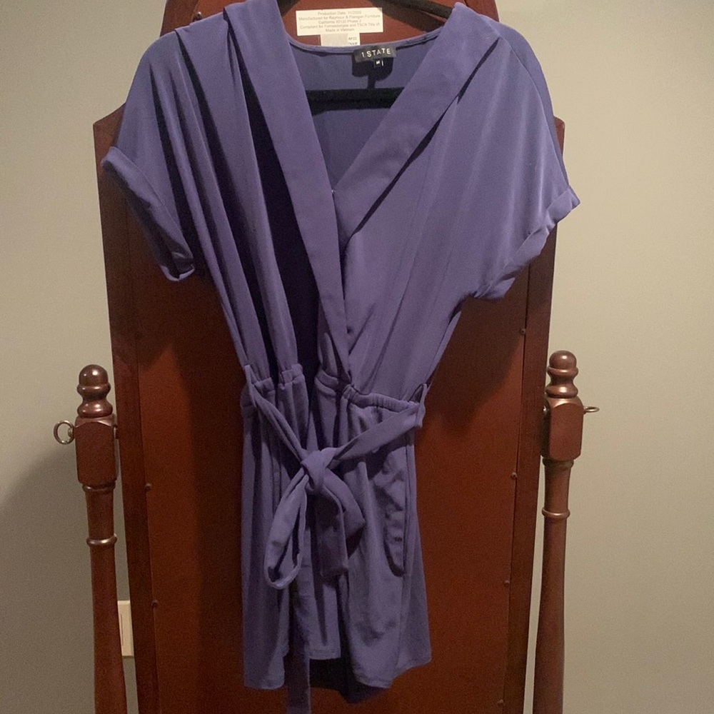 Blue Romper with Belt